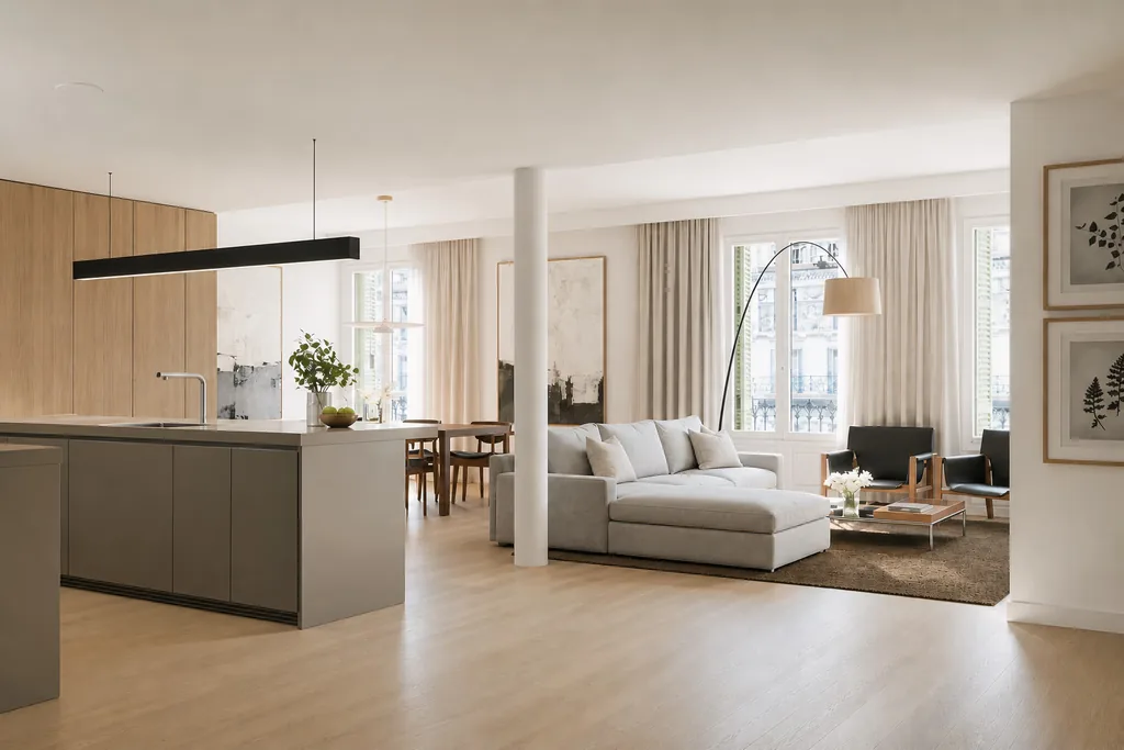 Salón con vistas al Eixample, edificio Vidy